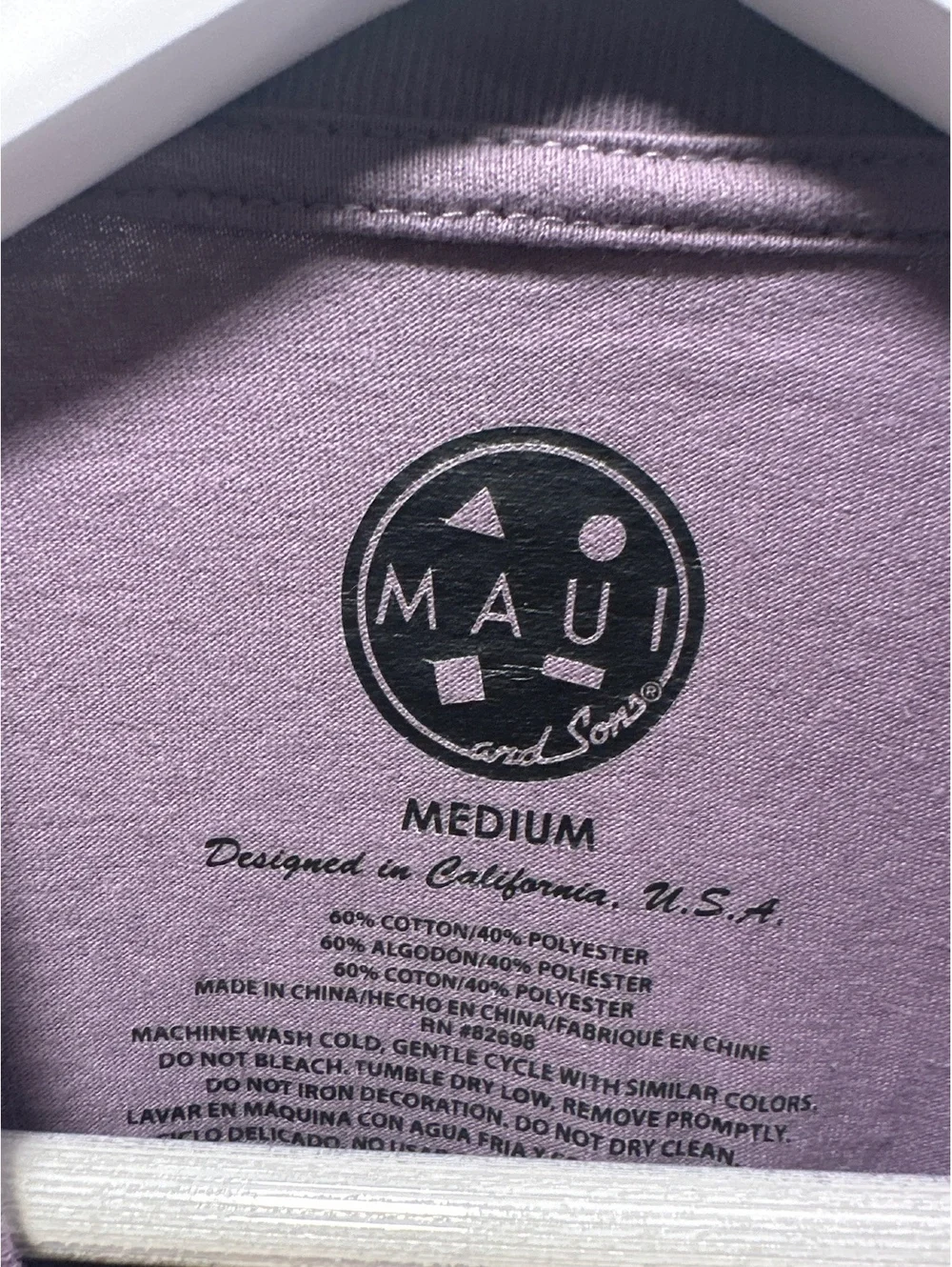 (4)Maui & Sons California Dreamin' Graphic T-Shirt Medium Purple